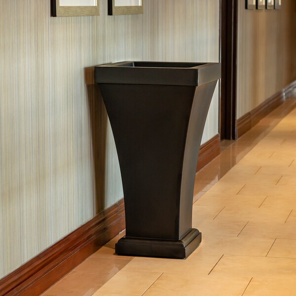 Bordeaux 40in Tall Waste Bin - Espresso
